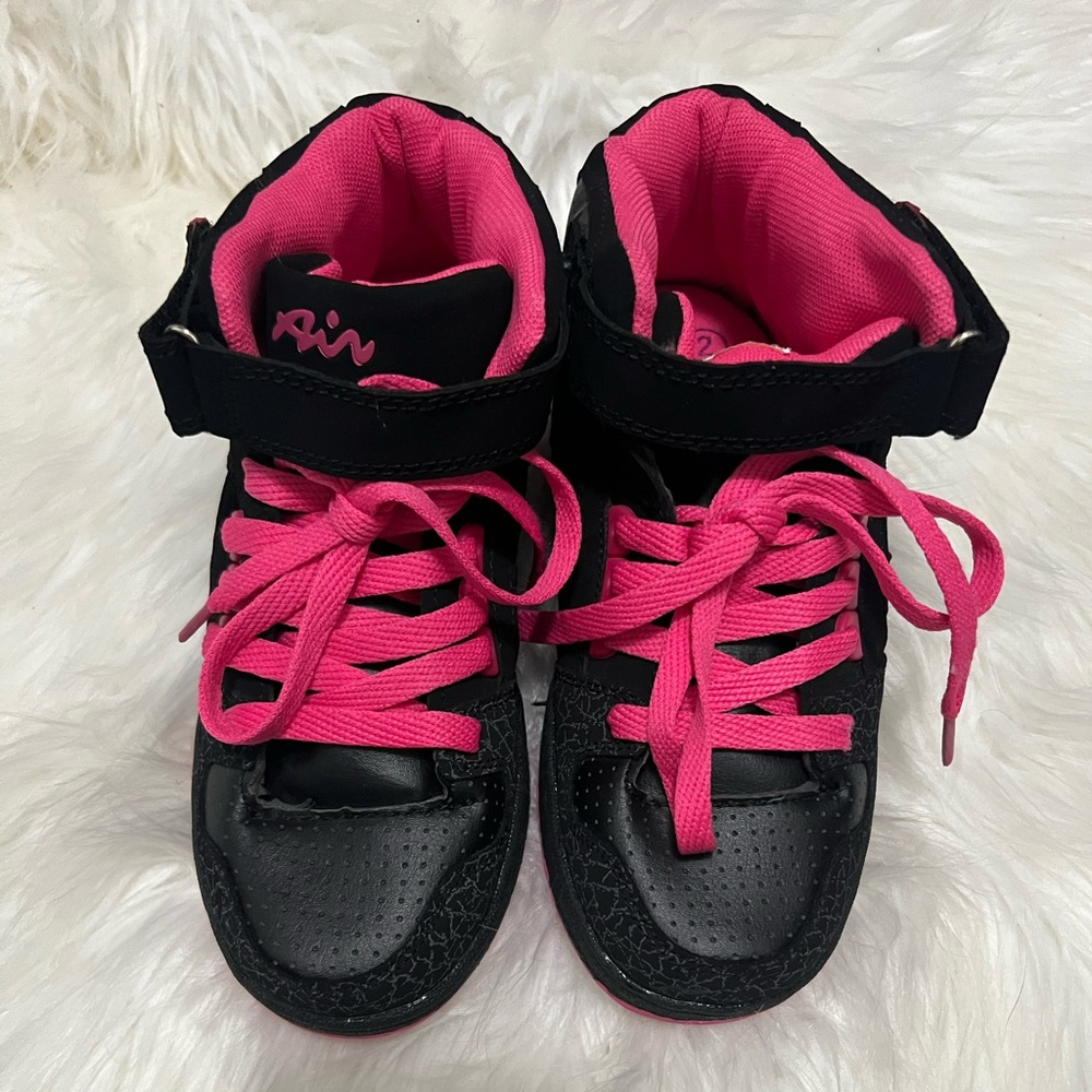 Air girls pink and black sneakers